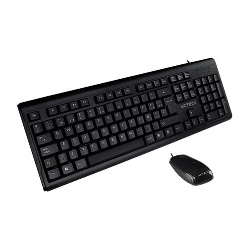 KIT TECLADO Y MOUSE ACTECK AC-928991 ALAMBRICO USB COLOR NEGRO-ACTECK