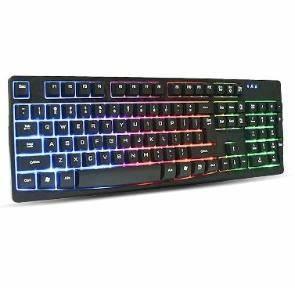 TECLADO USB ILUMINADO BROBOTIX 841581 NEGRO-BROBOTIX