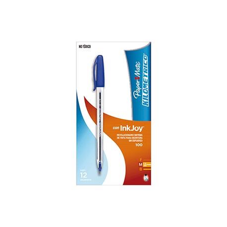 BOLIGRAFO KILOMETRICO NEW WRAPS AZUL PAPERMATE 2031904 MEDIANO CON CLIP 1 PIEZA-BEROL