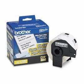 ETIQUETAS PRE CORTADAS BLANCAS BROTHER DK1209 DE 62X30.4 MM 1 ROLLO-BROTHER