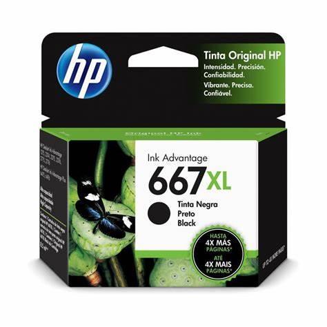 CARTUCHO DE TINTA HP 667XL NEGRA 3YM81AL-HP