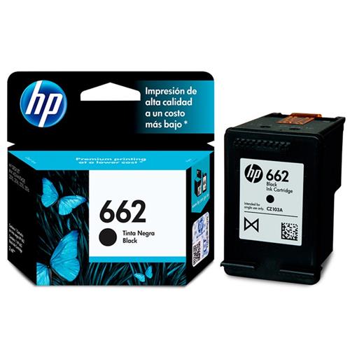 CARTUCHO DE TINTA HP 662 NEGRO ORIGINAL CZ103AL-HP