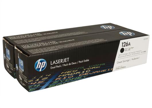 CARTUCHO DE TONERDUAL PACK HP 126A NEGRO LASERJET ORIGINAL CE310AD-HP