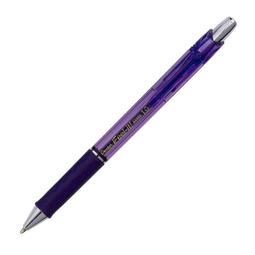 BOLIGRAFO VIOLETA MEDIANO 0.7 MM REDONDO PENTEL BX480V RETRACTIL 1 PIEZA-PENTEL