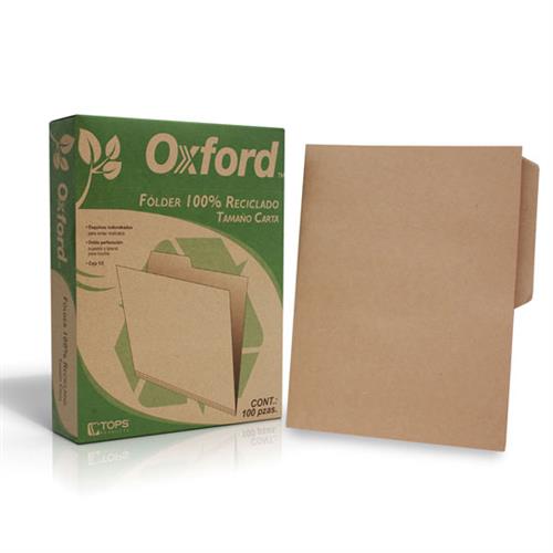 MO00537-21101 FOLDER 100 RECICLADO KRAFT CARTA CON 100 PZAS-ESSELTE