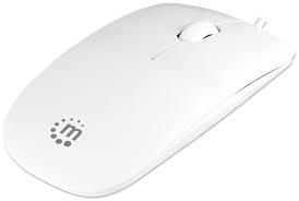 MOUSE ECONOMICO SILHOUTTE OPTICO/USB/3 BOTONES/1000 DPI/BLANCO-MANHATTAN