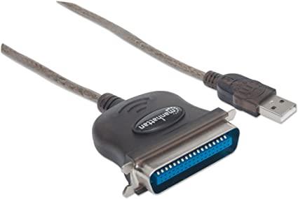 CABLE CONVERTIDOR USB A IMPRESORA PARALELA 1.8M-MANHATTAN