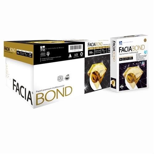 CAJA DE PAPEL DOBLE CARTA BOND BLANCO COPAMEX FACIA BOND 75 GRS 5 PAQ C/500 HOJAS-COPAMEX