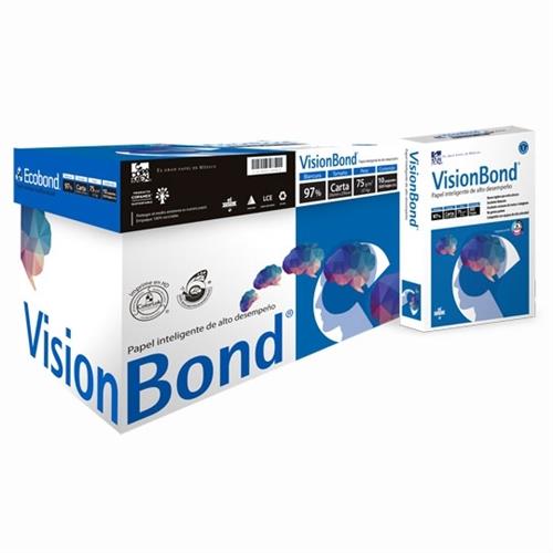 CAJA PAPEL BLANCO CARTA COPAMEX VISION BOND 75GRS BLANC 95 8.5X11´´ 10 PAQ C/500 HOJAS-COPAMEX