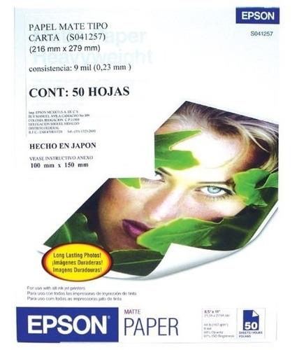 PAPEL MATE HEAVYWEIGHT BLANCO CARTA EPSON 167 GRS BLANCURA 97 1 PAQ C/50 HOJAS-EPSON