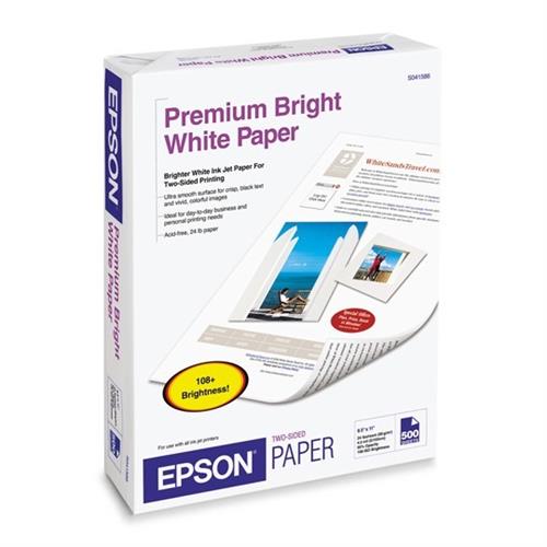 PAPEL EXTRABLANCO BLANCO CARTA EPSON 95GRS 8.5 X 11´´ 1 PAQUETE CON 500 HOJAS-EPSON