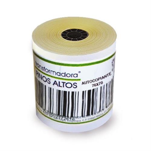 ROLLO PARA CALCULADORA BOND DE 76MMX 70 MTS COLOR BLANCO 1 CAJA CON 50 PIEZAS-PINOS ALTOS