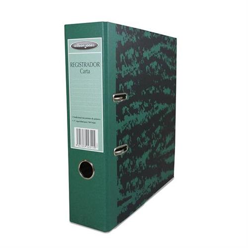 REGISTRADOR CARTON MARMOLEADO CLASICO P2311 ARILLO O DE 1´´ VERDE WILSON JONES 1 PIEZA-ACCO