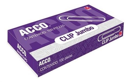 CLIP JUMBO ACCO CAJA CON 100 CLIPS-ACCO