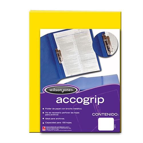 FOLDER WILSON JONES P0974 TAMAÑO OFICIO 1 PAQUETE CON 4 PIEZAS-ACCO