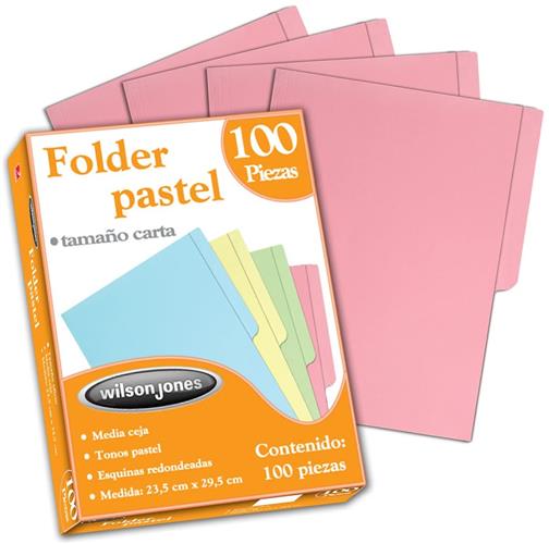 FOLDER WILSON JONES P3286 TAMAÑO CARTA 1 PAQUETE CON 100 PIEZAS-ACCO