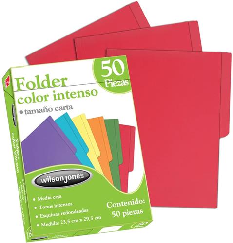 FOLDER WILSON JONES P3294 TAMAÑO CARTA 1 PAQUETE CON 50 PIEZAS-ACCO