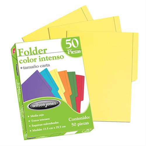 FOLDER WILSON JONES P3295 TAMAÑO CARTA 1 PAQUETE CON 50 PIEZAS-ACCO