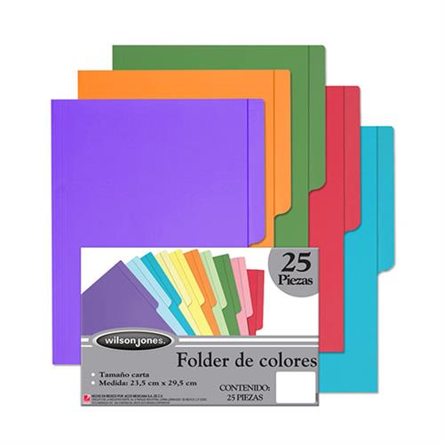 FOLDER WILSON JONES P3310 TAMAÑO CARTA 1 PAQUETE CON 25 PIEZAS-ACCO