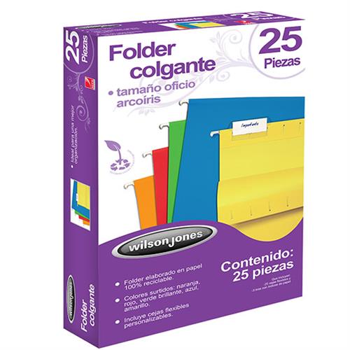 FOLDER COLGANTE WILSON JONES P3628 TAMAÑO OFICIO 1 PAQUETE CON 25 PZAS-ACCO