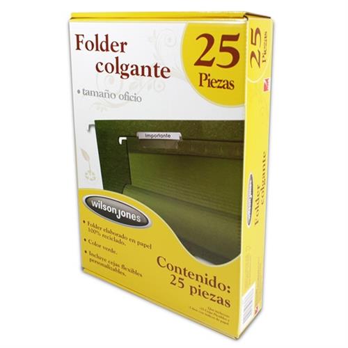 FOLDER COLGANTE WILSON JONES P3631 TAMAÑO OFICIO 1 PIEZA-ACCO