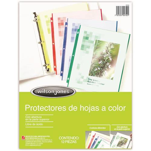 PROTECTOR DE HOJA CARTA WILSON JONES MULTICOLOR 1 PAQUETE-ACCO