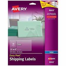 ETIQUETAS SEPARA FACIL TRANSPARENTES AVERY 8663 DE 5.1X10.2 CM 1 PAQUETE-AVERY