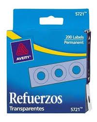 REFUERZO AVERY 5721 TAMAÑO ESTANDAR 1 PAQUETE CON 200 ETIQUETAS-AVERY