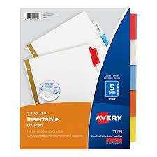 SEPARADOR AVERY 11121 CON 5 DIVISIONES-AVERY