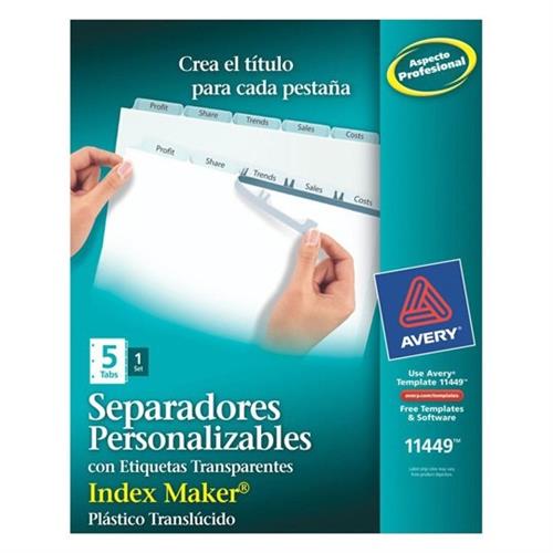 SEPARADOR AVERY 11449 CON 5 DIVISIONES-AVERY