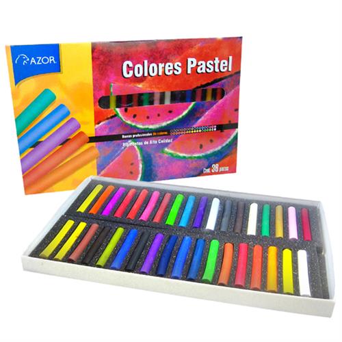 GISES STAFFORD COLORES PASTEL 1 CAJA CON 36 PIEZAS-AZOR