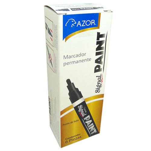 MARCADOR BASE SOLVENTE AZOR SIGNAL PAINT 34010 COLOR PLATA 1 PIEZA-AZOR