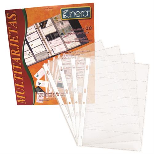 PROTECTOR DE TARJETAS CARTA KINERA 3810 FORMA SEMI-RIGIDA GRUESO 1 PAQ C/10 PZAS-AZOR