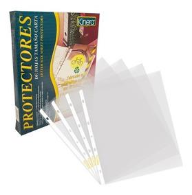 PROTECTOR DE HOJAS KINERA TAMAÑO CARTA CRISTALINO 1 PAQUETE CON 12 PZAS-AZOR