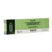 CLIP CUADRADO NUMERO 2 BACO CAJA CON 100 CLIPS-BACO