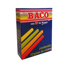 GISES BACO COLORES SURTIDOS 1 CAJA CON 12 PIEZAS-BACO