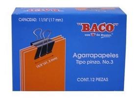 SUJETADOCUMENTOS CHICO BACO PARA UN GROSOR APROXIMADO DE 17 MM 1 CAJA 12 PIEZAS-BACO