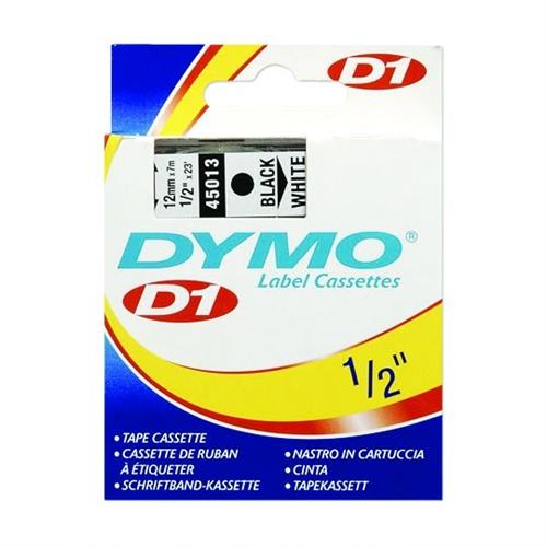 CINTA PARA ROTULADOR DYMO LETRATAG COLOR NEGRO SOBRE COLOR BLANCO TAMAÑO 12MM X 7M-BEROL