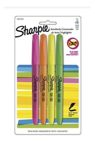 MARCATEXTOS BASE AGUA BEROL SHARPIE ACCENT POCKET CON PAQUETE CON 4 PIEZAS-BEROL