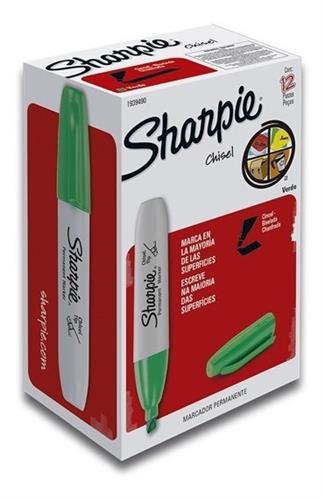 MARCADOR PERMANENTE SHARPIE CHISEL VERDE 1 PIEZA-BEROL