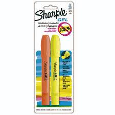 MARCATEXTOS RESALTADOR SHARPIE SHARPIE GEL HIGHLIGHTER 1 PAQUETE CO 2 PIEZAS-BEROL