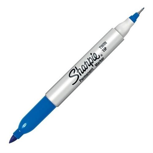 MARCADOR PERMANENTE SHARPIE TWIN TIP AZUL 1 PIEZA-BEROL