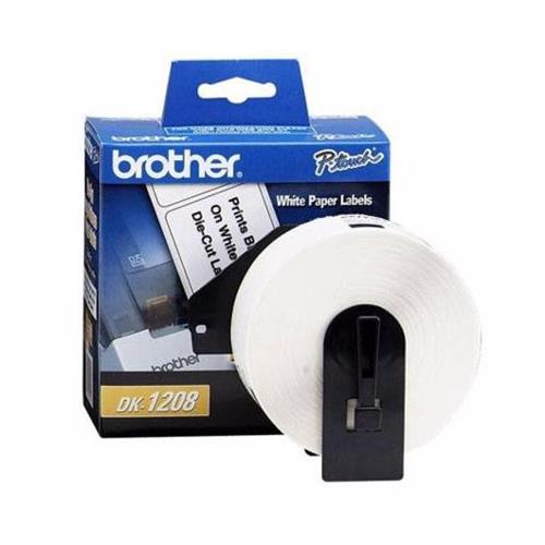 ETIQUETAS PRE CORTADAS BLANCAS BROTHER DK1208 DE 38X90.3 MM 1 ROLLO-BROTHER