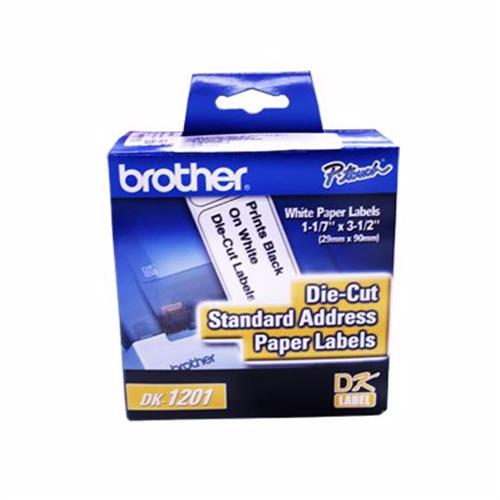 ETIQUETAS PARA DIRECCIONES BLANCAS BROTHER DK1201 DE 29X90 MM 1 ROLLO-BROTHER