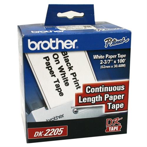 CINTA DE ETIQUETAS BLANCAS BROTHER DK2205 DE 62X30.4CM 1 ROLLO-BROTHER