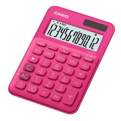 CALCULADORA SEMI-ESCRITORIO CASIO MS-20UC-RD-S-EC DE 12 DIGITOS-CASIO