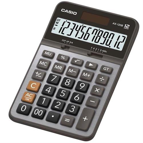 CALCULADORA BASICA SEMI-ESCRITORIO CASIO AX120B DE 12 DIGITOS-CASIO