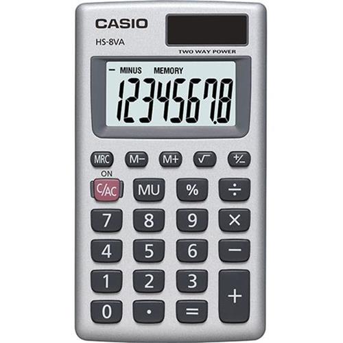 CALCULADORA DE BOLSILO CASIO HS-8VA-S-MH DE 8 DIGITOS-CASIO