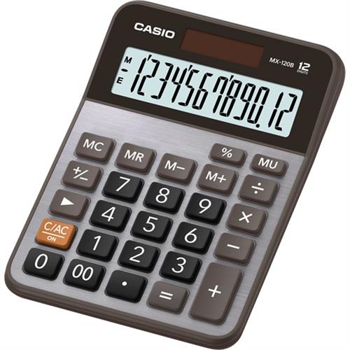 CALCULADORA SEMI-ESCRITORIO CASIO MX-120B-S-MC DE 12 DIGITOS-CASIO