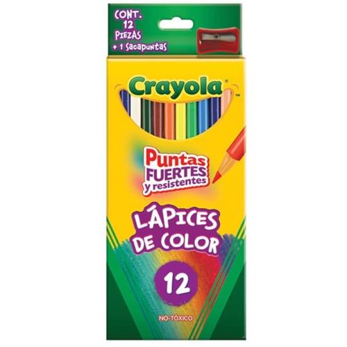 LAPICES DE COLORES CRAYOLA CM-12L DE MADERA 1 CAJA CON 12 PIEZAS-CRAYOLA